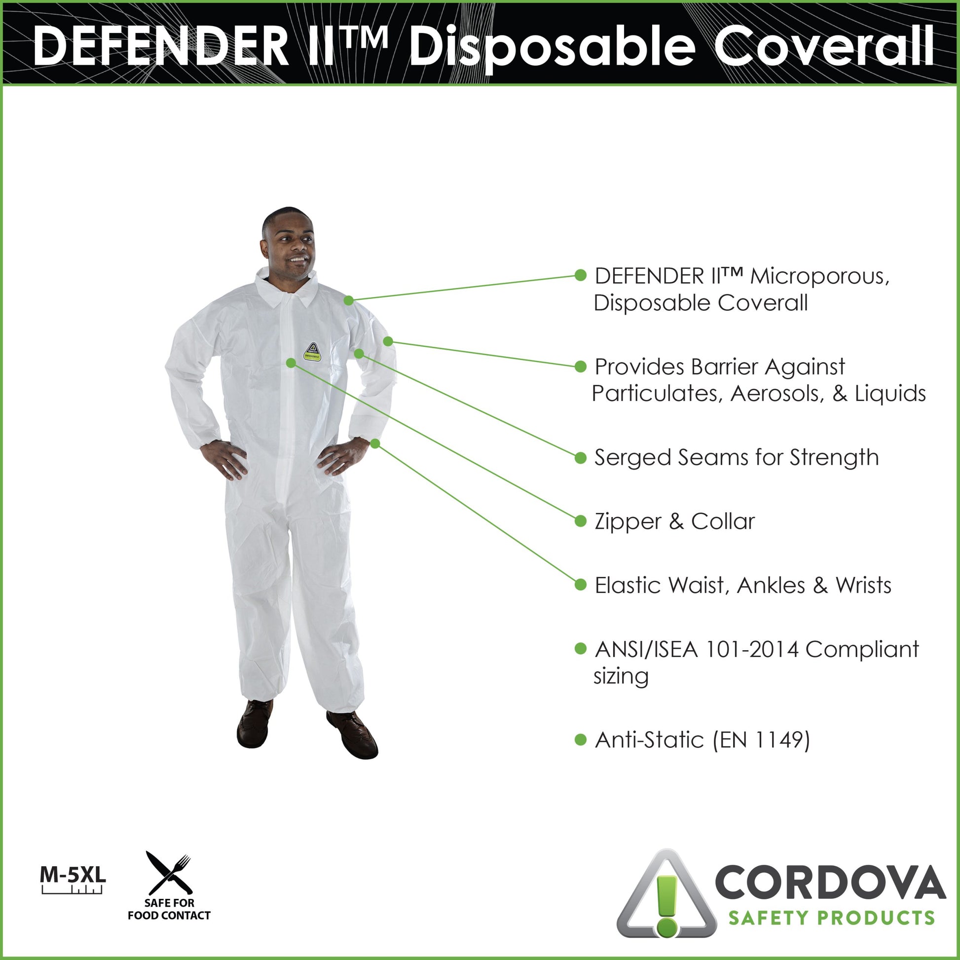 Cordova Defender Ii™ White Microporous Covera #MP200 - MP200M image 4