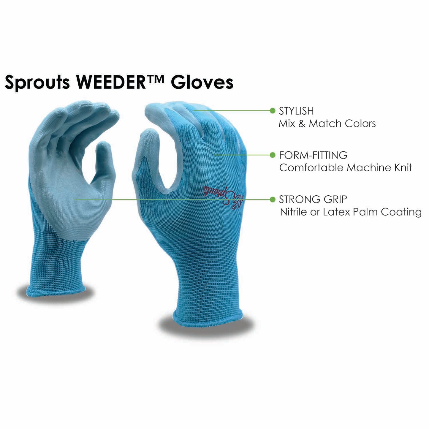 Cordova Nitrile Coated Machine Knit, 13g Turquoi #BL68242 image 3