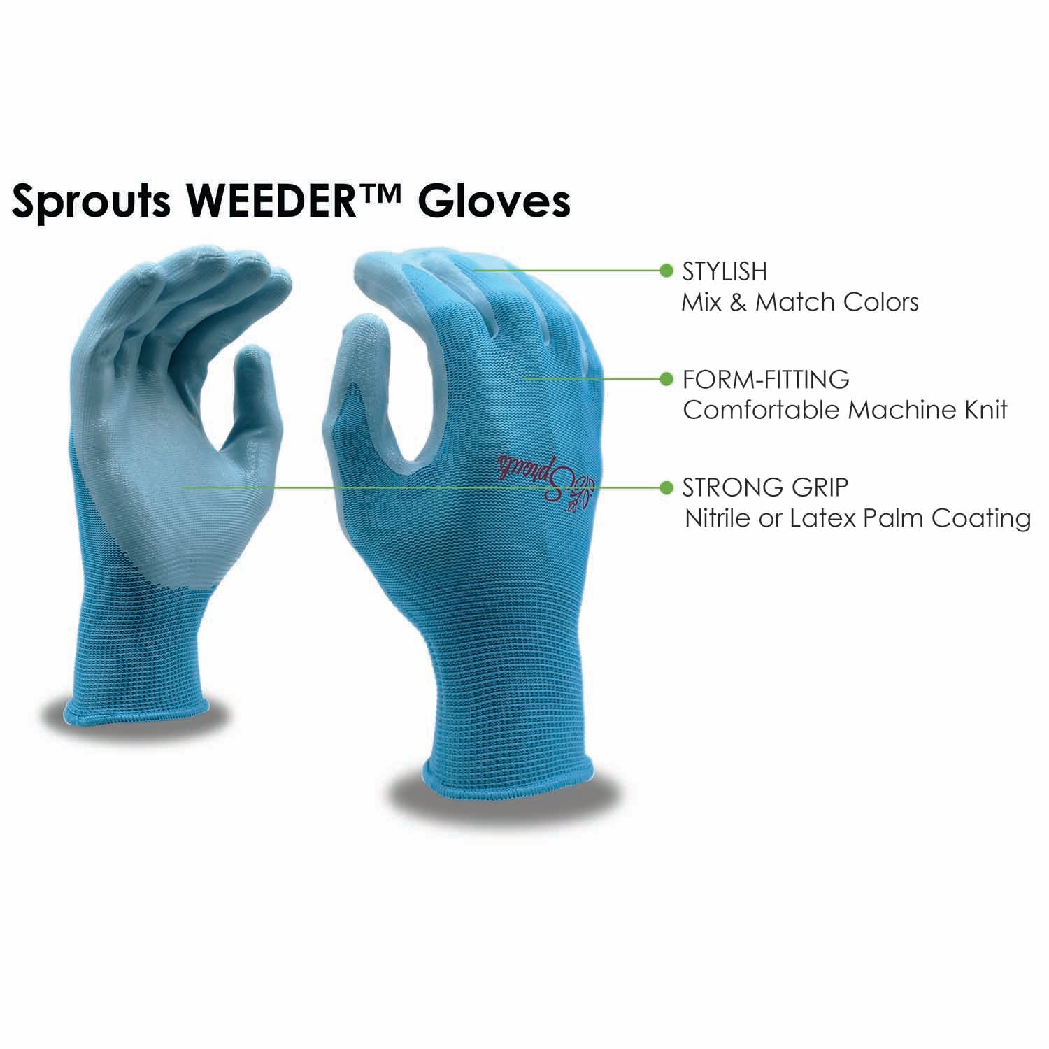 Cordova Nitrile Coated Machine Knit, 13g Turquoi #BL68242 image 3