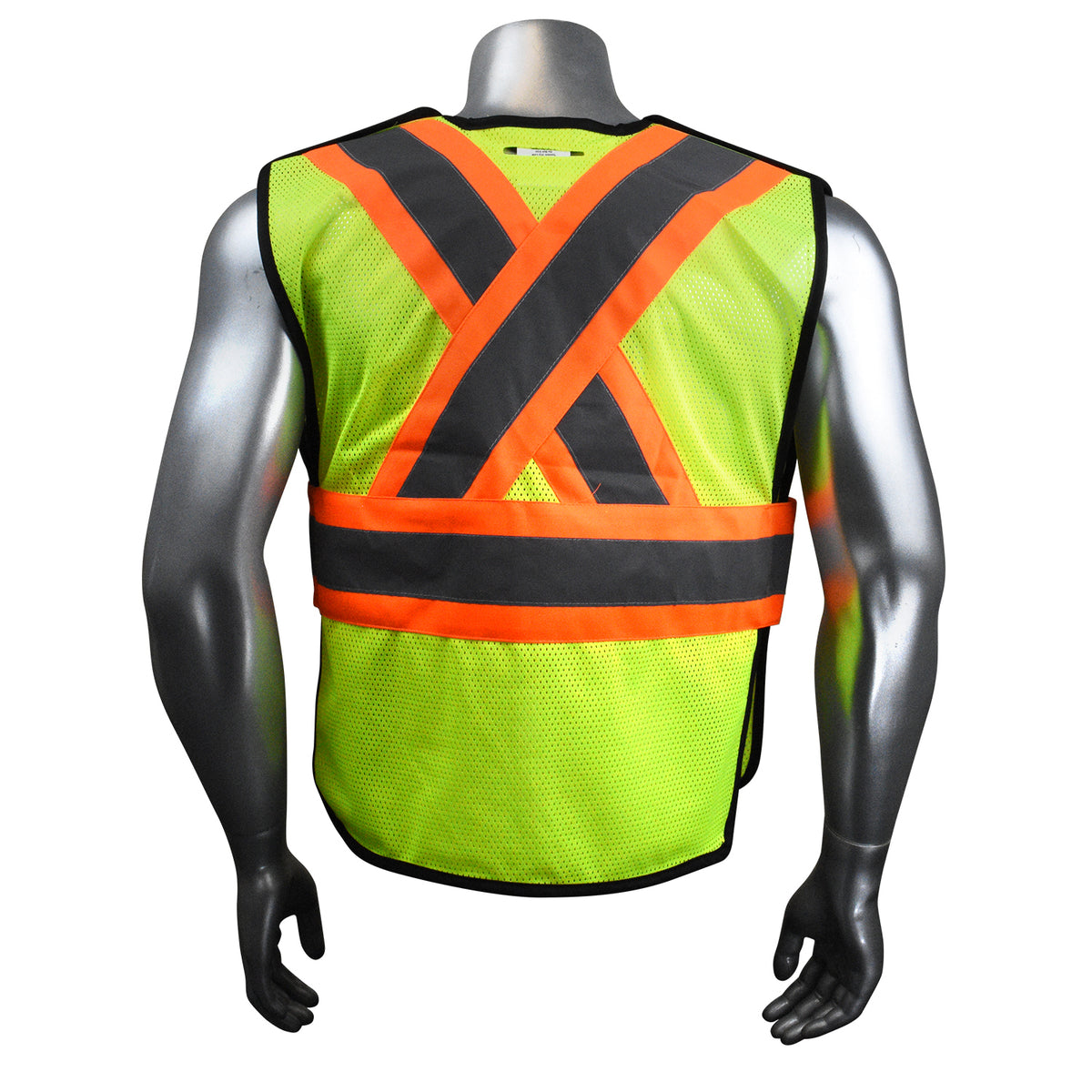 Radians SV010X-1 - Economy Break Away Vest X-Back - Hi Vis Green - additional view