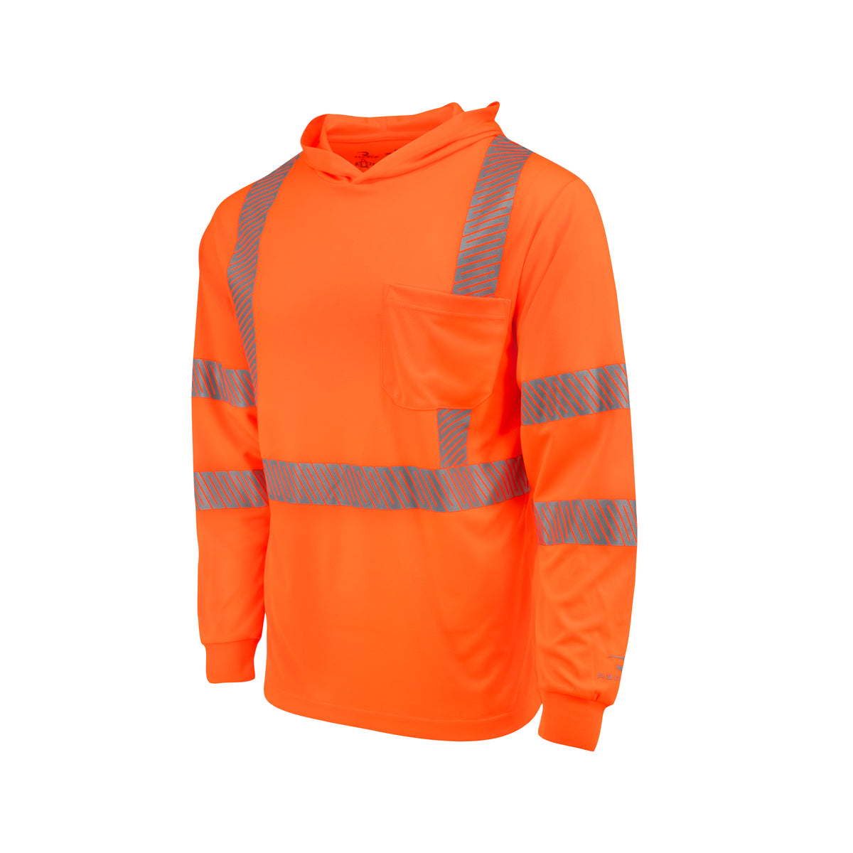 Radians ST61-3 - Hooded Type R Class 3 Mesh Long Sleeve T-Shirt - Hi-Vis Orange