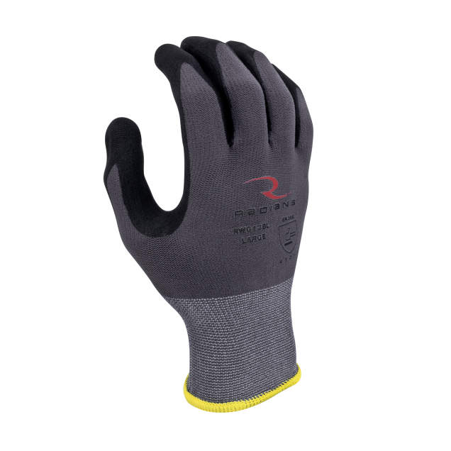 Radians RWG13B Nylon Shell with Micro Foam Nitrile Palm Dip