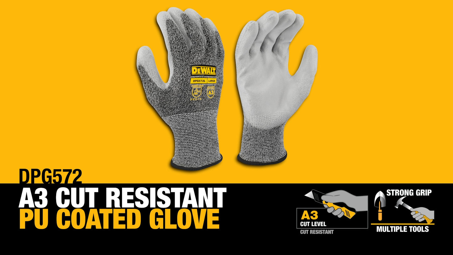 DEWALT DPG572 Polyurethane A3 Cut Glove