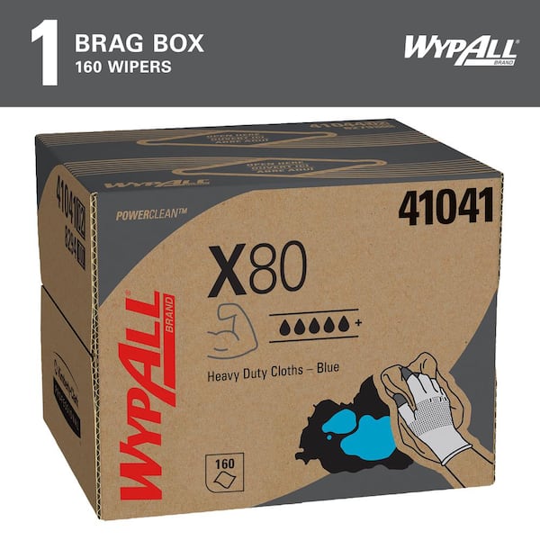 WypAll X80 Blue Wiper 160 Sh / Bx 11.1" X 16.8" - 41041