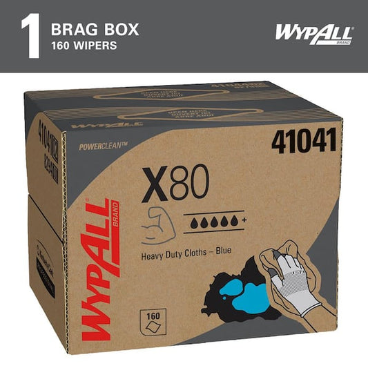 WypAll X80 Blue Wiper 160 Sh / Bx 11.1" X 16.8" - 41041