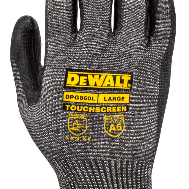 DEWALT DPG860 Touchscreen Nitrile A5 Cut Glove