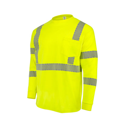 Radians ST921 - Men's Long Sleeve FR T-shirt with Class 3 Segmented Reflective Tape - Hi-Vis Green