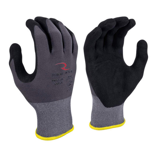 Radians RWG13B Nylon Shell with Micro Foam Nitrile Palm Dip