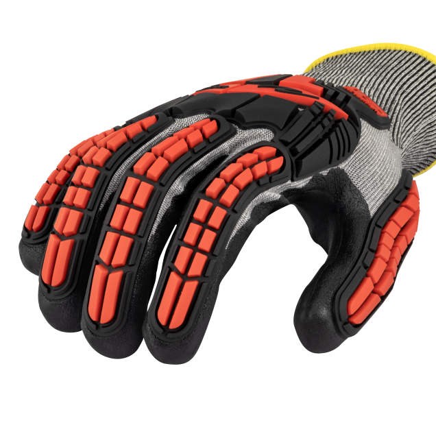 Radians RWG581 Cut Level A8 Foam Nitrile Coated Glove with TPR Impact Protection