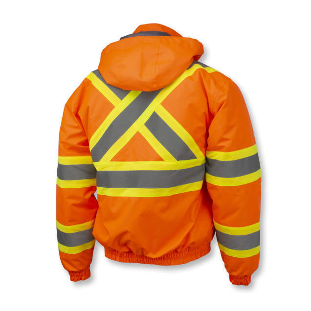 Radians SJ11QX-3 Class 3 X-Back Quilted Bomber Jacket with Hood
