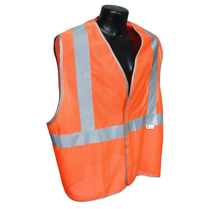 Radwear USA 5ANSI-PC - Class 2 Type R Safety Vest - 3.5oz Poly Mesh - Hi-Vis Orange