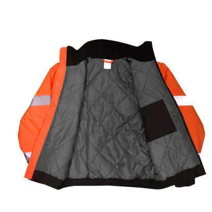Radians SJ11QB Class 3 High Visibility Weatherproof Bomber Jacket with Quilted Built-in Liner