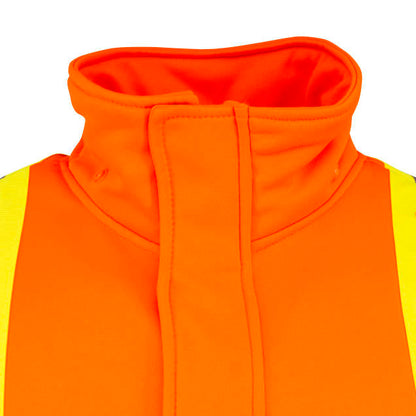 Radians SW01X-2 High Neck Zip Front X-Back Hooded Sweatshirt