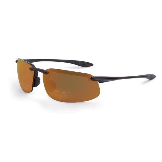 Crossfire ES4-MAG - ES4 Magnifier Safety Eyewear - Matte Black Frame - Bronze Lens - 2.5 Diopter - Matte Black / Bronze