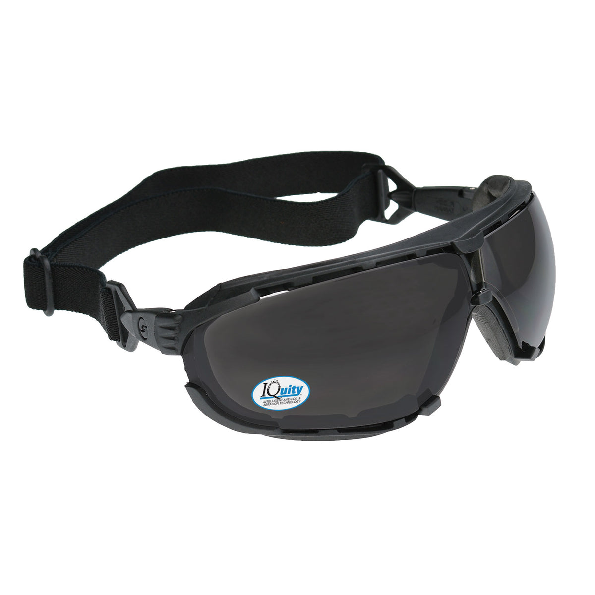 Radians DG-IQ - Dagger™ IQ - IQuity Anti-Fog Foam Lined Safety Goggle - Black / Smoke IQ