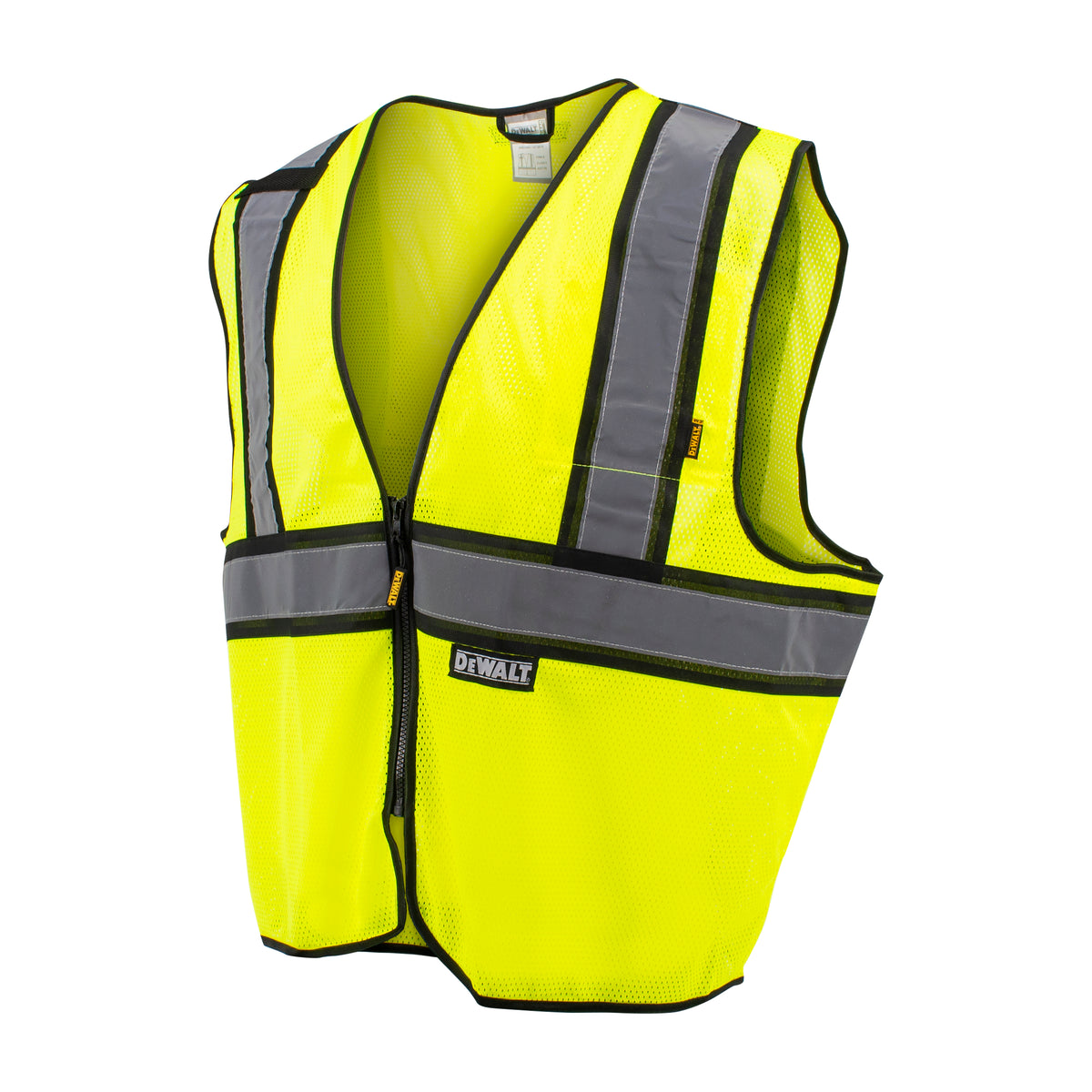 DEWALT DSV221 - Class 2 Contrasting Trim Economy Mesh Vest - Hi-Vis Green