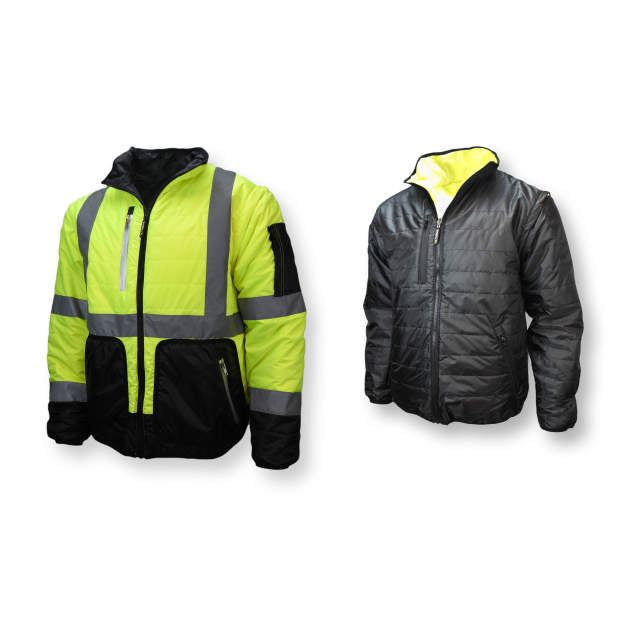 Radians SJ510 Quilted Reversible Jacket with Zip-Off Sleeves