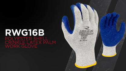 Radians RWG16B Polyester Shell with Crinkle Latex Coated Palm