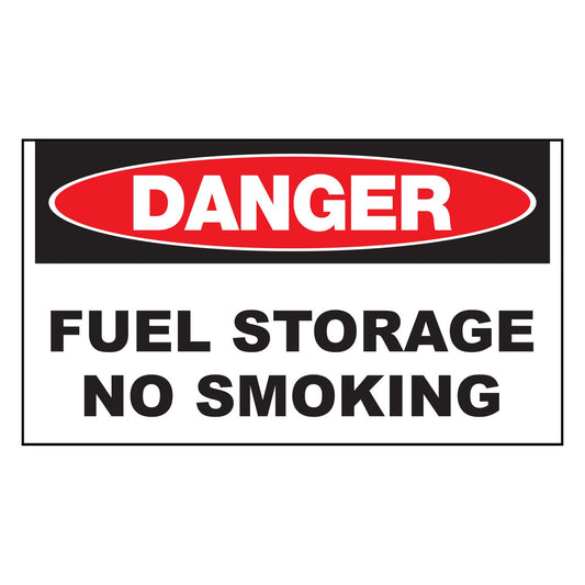 ZING 10116 Sign, Danger Fuel Storage, 7 x 10 in, plastic