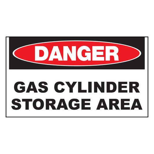 ZING 10120A Sign, Danger Gas Cylinder, 7 x 10 in, aluminum