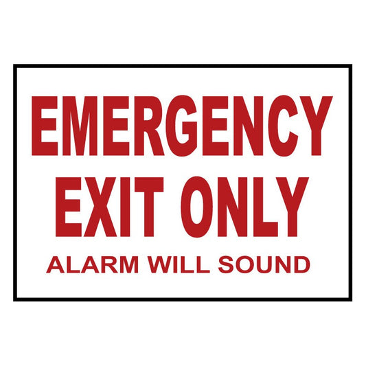 ZING 10131A Sign, Emergency Exit Only, 7 x 10 in, aluminum