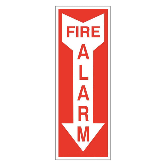 ZING 1892 Sign, Fire Alarm, 14 x 3.25 in, Plastic