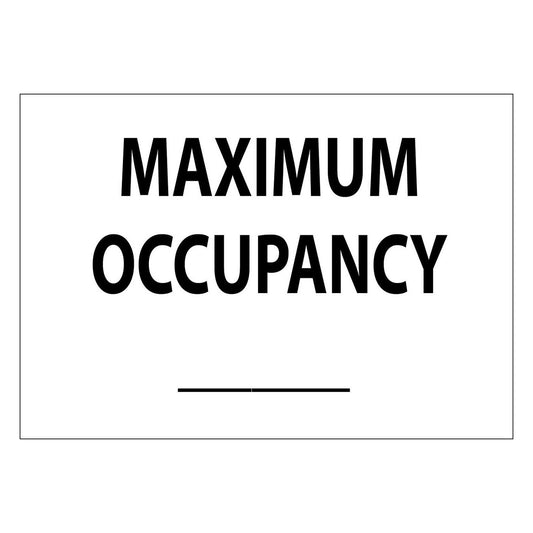 ZING 1905A Sign, Maximum Occupancy, Aluminum, 7 x 10 in