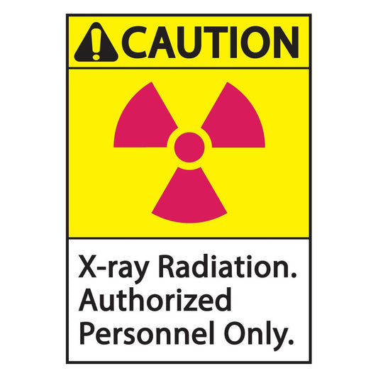 ZING 1935A Caution X-Ray Radiation ANSI Sign, 10 x 7 in, Aluminum