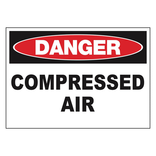 ZING 20115 Sign, Danger Compressed Air, 10 x 14 in, plastic