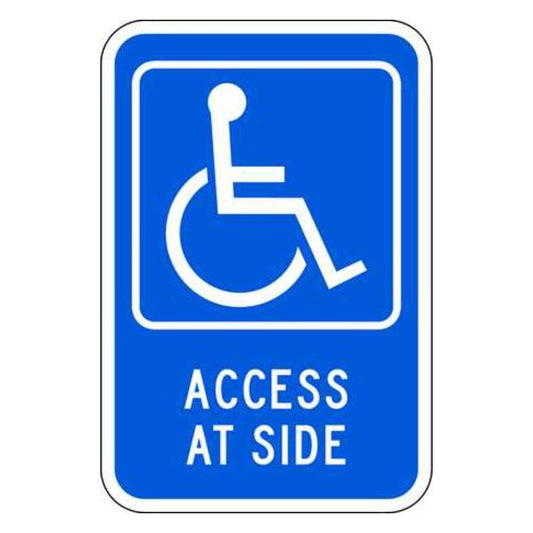 ZING 2286 Parking Sign, Handicap Access At Side, Egp, 12 x 18 in