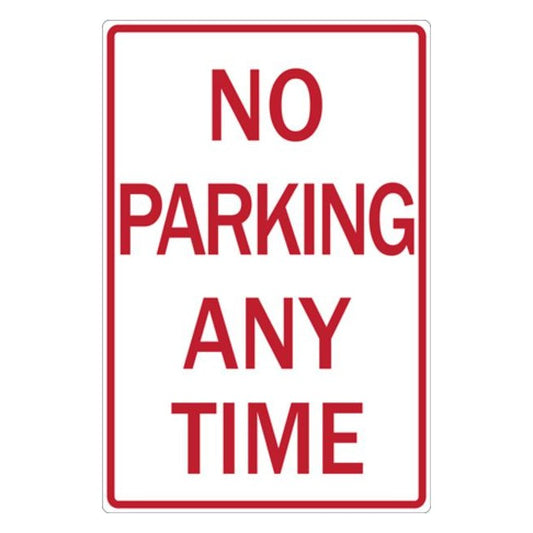 ZING 2339 Sign, No Parking Anytime/, Hip, 12 x 18 in