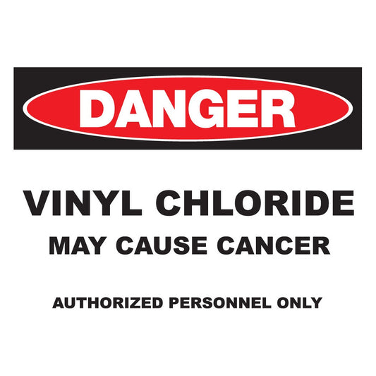 ZING 2664A Sign, Danger, 10 x 14 in, Vinyl Chloride, Aluminum