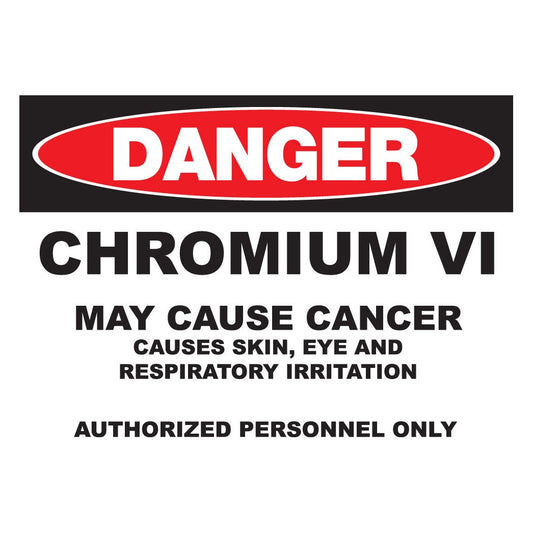 ZING 2669A Sign, Danger, 10 x 14 in, Chromium, Aluminum