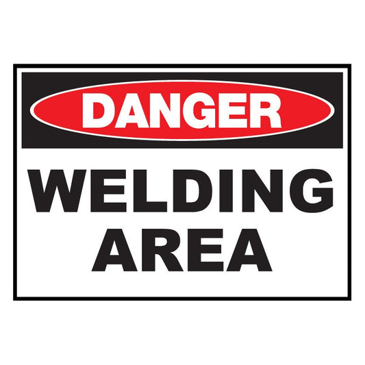 ZING 2975 Sign, Danger, Welding Area 10 x 14 in Plastic