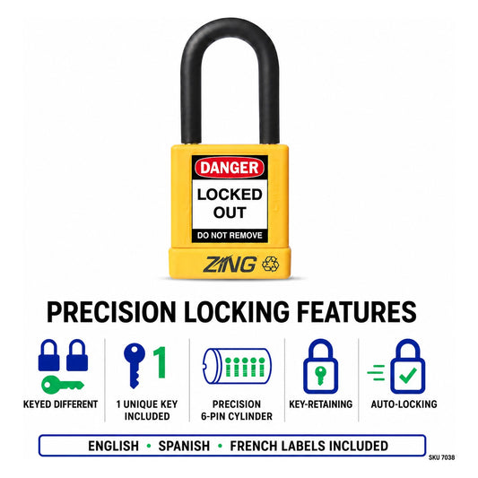 ZING Padlock, Keyed Different, Model 7038