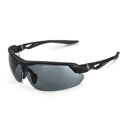 Crossfire CIRRUS - Premium Safety Eyewear - Burnt Orange Frame - Gold Mirror Lens - Matte Black / Smoke